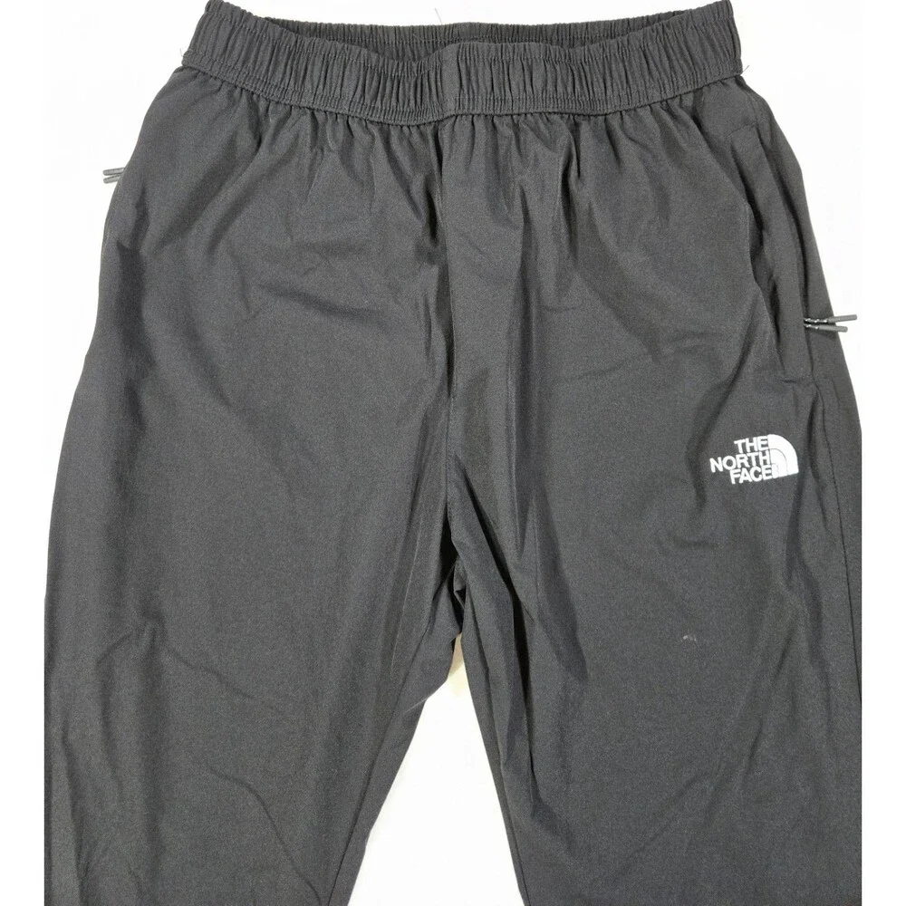 Mens The North Face Jogger Track Pants Black Elastic Waist Zip Pocket 27x28